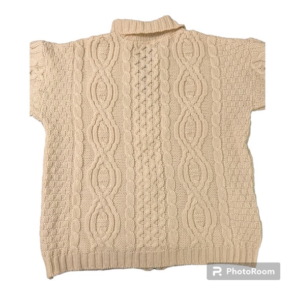 Never Worn Aran Crafts Merino Wool Sweater - Subtle Beauty in Beige/Ivory - Picture 13 of 16